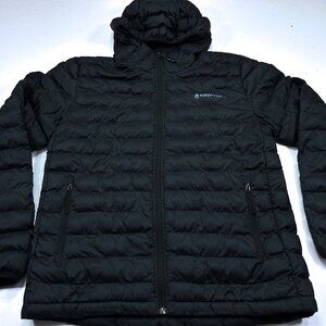 Kryptek M Black Full Zip Black Puffer Jacket Polyester Down Insulation Hood
